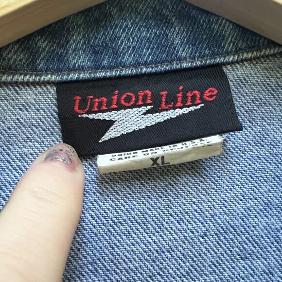 Vintage Union Line Denim Trucker Jacket - XL - Picture 5 of 7